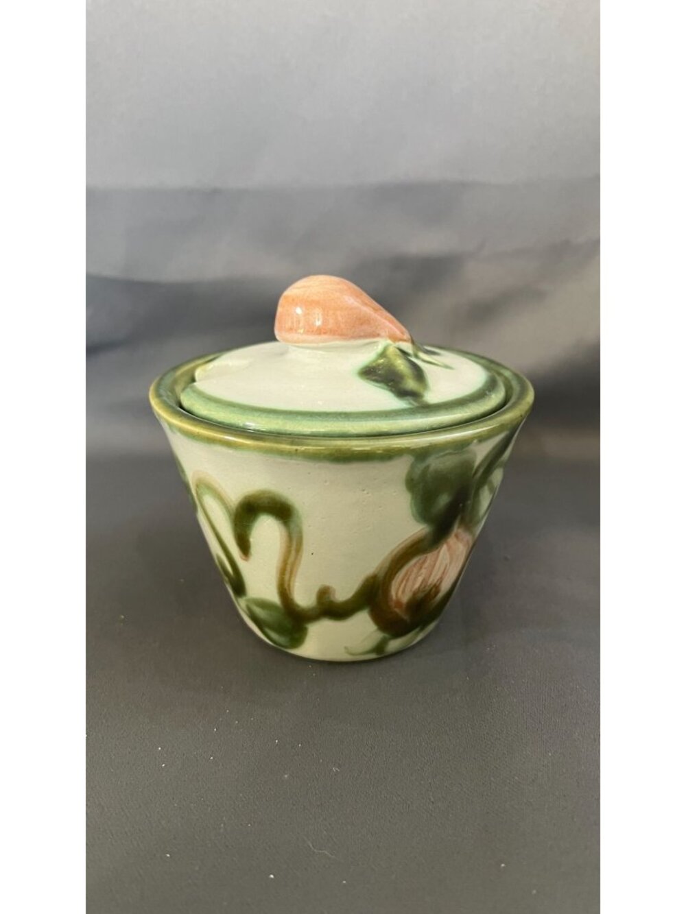 John B. Taylor Ceramic Lidded Trinket Jar With Fruit Motif Design